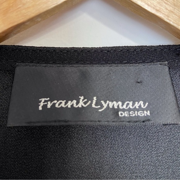 Frank Lyman black sheer blaser/cardigan/vest Incrusted crystal lightweight Large - Picture 2 of 14